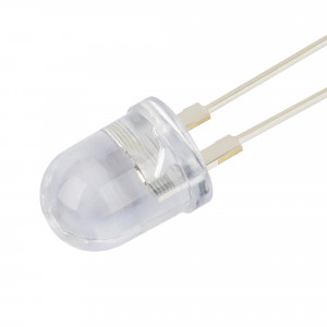 Светодиод ARL-10080UBC4-20 008761, Выводной круглый мощный светодиод, d=10 мм, прозрачная линза. Цвет свечения синий (450-465 нм), 4 кристалла. Угол излучения 20°. Световой поток 4-5.5 лм при If=80 мА. VF=3-3.6 В.