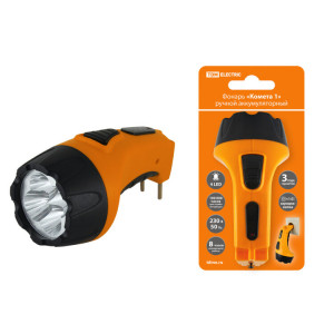 Фонарь «Комета 1» ручной аккумуляторный, 4 светодиода, 0,5Ач 230В вилка, SQ0350-0039