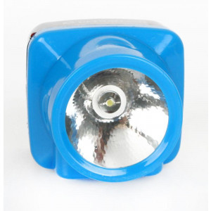 Фонарь аккумуляторный налобный LED5374 LED 1 режим 220В пластик. голуб. (бокс) 12427