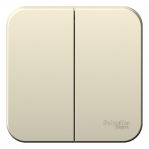 BLANCA О/У 2-клавишный ВЫКЛЮЧАТЕЛЬ (cх.5) ИЗОЛ.ПЛ., 6А, 250B,МОЛОЧНЫЙ C2 BLNVA065012