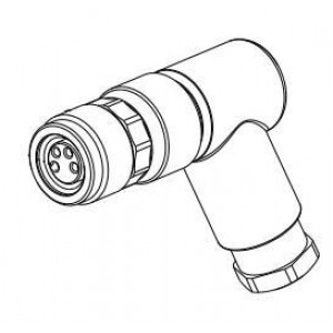1-2120957-1, Цилиндрические метрические разъемы 4PIN FML REC 90 ANG UNSH SRW 3.5-5MM DIA