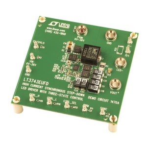 DC1470A, Средства разработки схем светодиодного освещения  LT3743EUF Demo Board - High Current LED