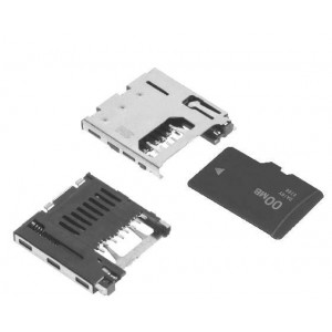2908-05WB-MG, Соединители для карт памяти MICROSD 8P P/P SMT POLARIZED