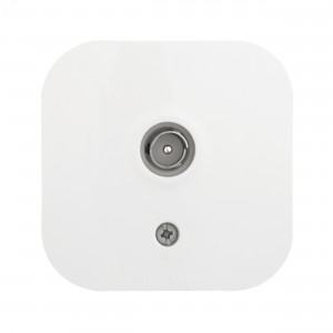 Quteo Розетка телевизионная TV наружная белая 782215