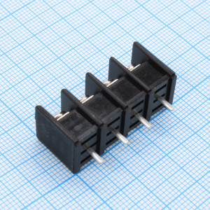 L-KLS2-25A-7.62-04P-B, Барьерный клеммный блок на плату 4 контакта шаг 7.62мм