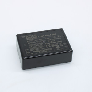 LDH-65-1400, DC/DC LED повышающий, вход 9.5…32В, выход 12.5…46В/1.4А, КПД до 95%, DIMM, 75x53x22.7мм, DIP, -40…50/60°C, пластик
