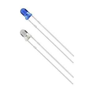 LTH3MM12VFR4600, Стандартные светодиоды - Сквозного монтажа 3mm Thru Hole LED 467nm for 12VDC