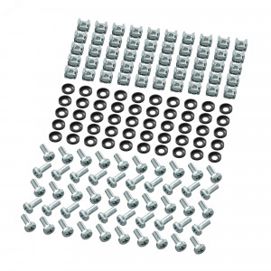 Комплект крепежный для установки 19дюймового профиля в шкаф:Винт, шайба, гайка - комплект крепления 50 шт R5CNS50