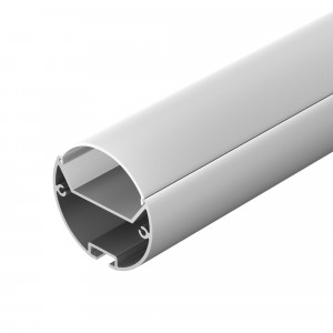 SL-ROUND-D40-2500 ANOD+OPAL, Комплект с экраном. Алюминиевый анодированный профиль для светодиодных лент и линеек. Габаритные размеры профиля (LхWхH): 2500x40x29,3 мм.Габаритные размеры профиля с экраном (LхD): 2500xD40 мм.  Ширина площадки для ленты 23,6 мм. Отсек для БП 25х14мм.