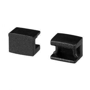 Заглушка PLINTUS-FANTOM-BENT BLACK глухая 043662, Пара глухих заглушек черного цвета для профиля PLINTUS-FANTOM-BENT при использовании силиконового экрана. Пластик, цвет - черный. В комплекте две заглушки. Цена за комплект.
