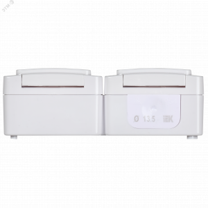 Розетка 2-м ОП Гермес Plus РСб22-3-ГПБб 16А IP54 с заземл. с крышкой бел. ERMP22-K01-16-54-EC