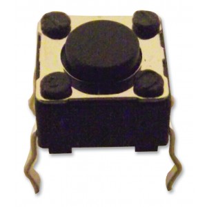 SKHHAJA010, Г3.5 mm Black Top Actuator 6 mm Square Snap-in Tactile Switch