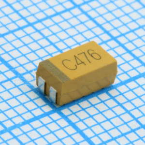 CA45L-C016K476TE300, Конденсатор танталовый 47мкФ ±10% 16В типоразмер C низкое ESR