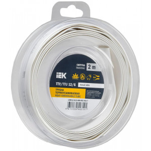 Трубка термоусадочная ТТУ нг-LS 12/6 бел. (уп.2м) UDR12-012-006-002-K01-T
