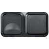 Блок ОП розетка + выключ. горизонт. TORS 16А IP55 TS142 графит TS-G10-6-55-V-K53