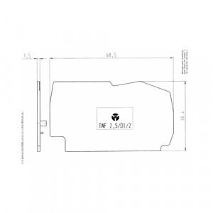 Разделительная пластина TWF 2,5/D 1/2, Разделительная пластина TWF 2,5/D 1/2