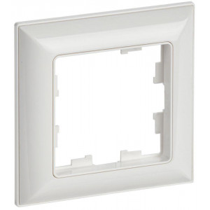 Рамка 1-м BRITE РУ-1-Бр бел./бел. BR-M12-12-K01