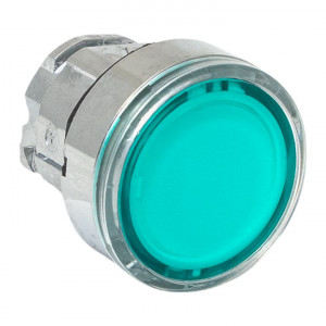 Исполнительный механизм кнопки XB4 зеленый плоский возвратный без фиксации, с подсветкой IP65 EKF XB4BW-G-65