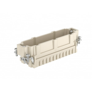 Вилочная контактная вставка HE-024-MC, Вилочная контактная вставка, обжимная фиксация, 24 полюса + PE, типоразмер 24B, 500V, 16A, (обжимные контакты поставляются отдельно)