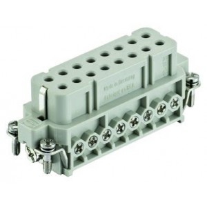 09200162891, Сверхмощные разъемы питания HAN 16A-F-Screw Fe(Au) / CuNi Type J