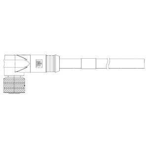 1200690187, Кабели для датчиков / Кабели для приводов MIC 4P FP 90D 5M SHIELDED PUR