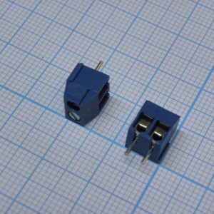 DG350-3.5-02P-12-00A(H), Винтовой клеммный блок с защитой провода, 2 контакта. Серия DG350-3.5  10A  250V (шаг =3.5мм)