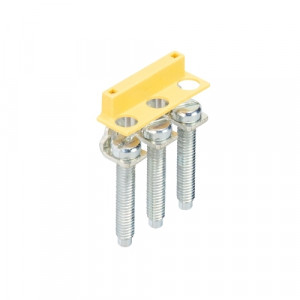 Соединительная перемычка IVB WKN 6TK-3, Соединительная перемычка, 3 полюса, изолированная, винтовая, для клемм: WKN 6 TK... цвет: желтый