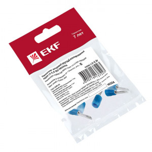 Наконечник штыревой круглый изолированный НШКИ 1.0-2.5 (уп 5шт) EKF PROxima nshki-1.0-2.5r