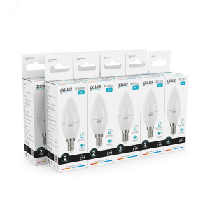 Лампа светодиодная Elementary 6Вт свеча 4100К нейтр. бел. E14 450лм 33126