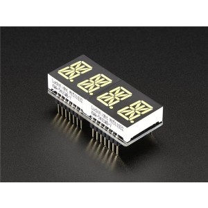 3127, Adafruit Accessories Adafruit 0.54 Quad Alphanumeric FeatherWing Display - White