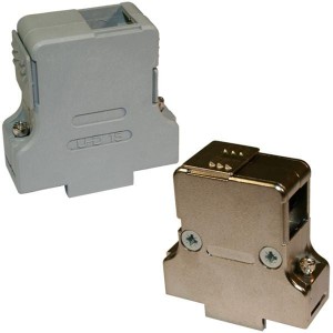 982-037-010R031, Корпуса разъемов D-Sub  37P TOP/90 DEG ENTRY GREY PLASTIC