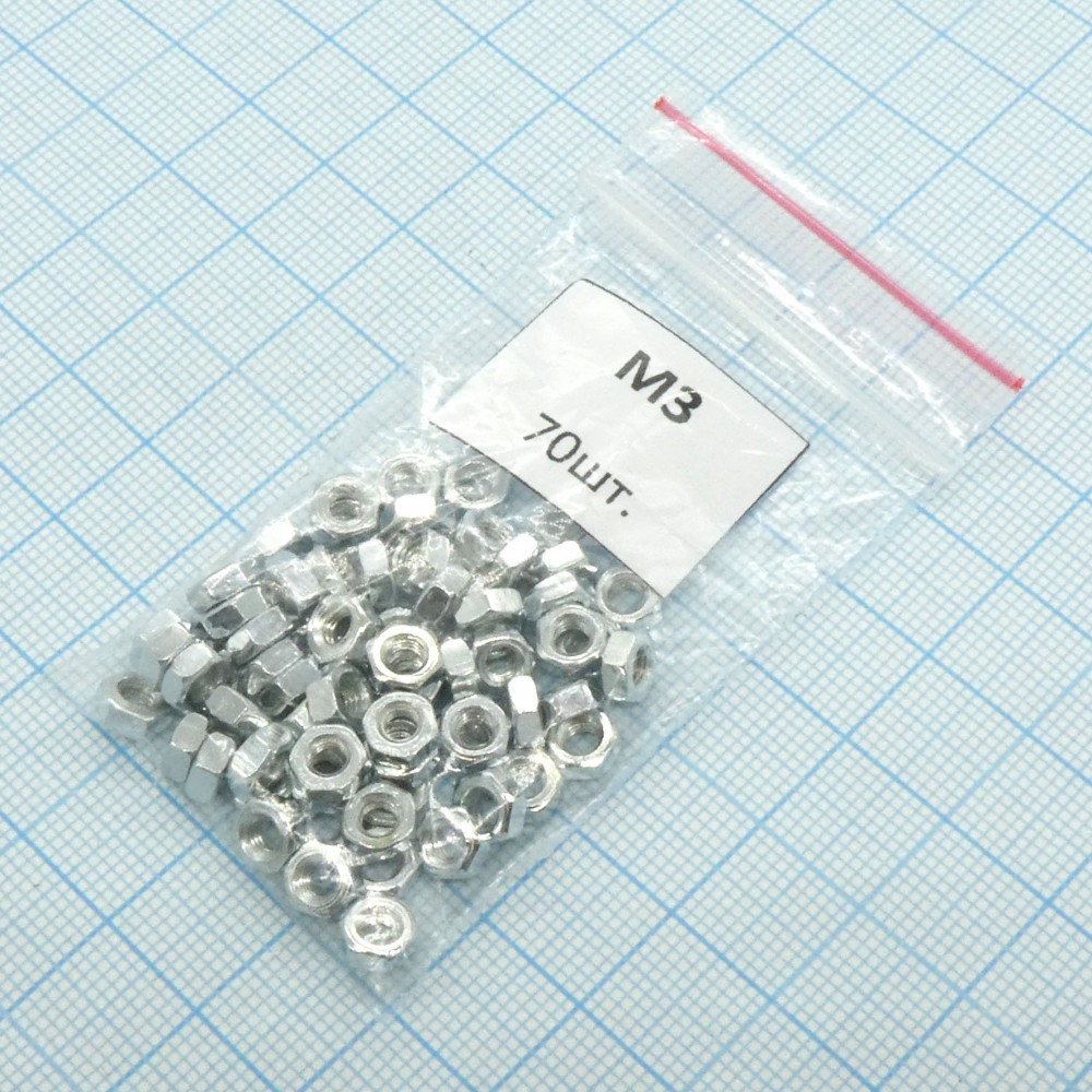 Изображение товара Гайка М3.0 (70шт.)