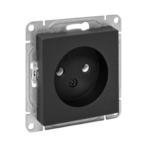 Механизм розетки, 16А, без заземления, без шторок, ч-рный Эпика EKF UP1-SOB-100
