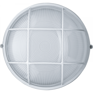 Светильник ЛОН 94 807 NBL-R2-100-E27/WH 1х100Вт E27 IP54 (аналог НПБ 1102 бел. круг с решеткой 100Вт) 94807