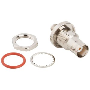 242181-10, РЧ адаптеры - междусерийные BNC Jack to SMA Jack Bulkhead, 50 Ohms