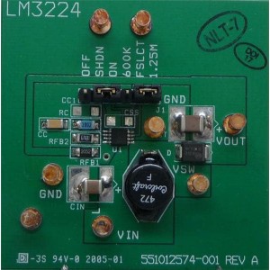 LM3224MM-ADJEV/NOPB, Средства разработки интегральных схем (ИС) управления питанием LM3224 EVAL BOARD