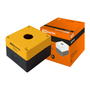 Корпус КП101 для кнопок 1место желтый SQ0705-0006