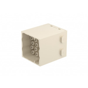 Вилочная контактная вставка HMEE-020-MC-1, Вилочная контактная вставка, обжимная фиксация, 20 полюсов, типоразмер модульный, 500V, 16A, (обжимные контакты поставляются отдельно)