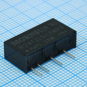 B2412LS-1WR3, Преобразователь DC/DC мощность, Вт: 1 вход 24В выход 12В изоляция: 1500В