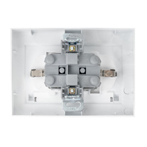 Розетка 2-м СП Минск 16А IP44 с заземл. защ. шторки с крышкой бел. ERR16-129-200-44