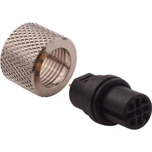 858-005-203RSU4, Цилиндрические метрические разъемы M12 5 Pos F Sold cup Cbl mnt Unsheild