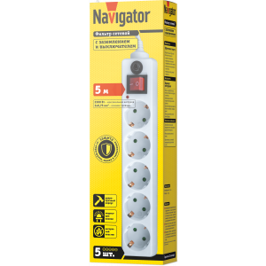 Фильтр сетевой NSP-05-500-ESC-3х0.75 5 гнезд (5м) 19607