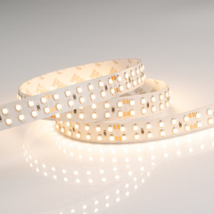 Лента RT 2-5000 24V Warm3000 2x2 (3528, 1200 LED, LUX) 024075(B), Широкая гибкая лента LUX, светодиоды 2x2 (2 ряда) smd 3528, 240шт/м (1200шт на 5м), белая плата 15мм, скотч 3М. Цвет ТЁПЛЫЙ 2900-3100K. Питание 24В, мощность 19,2 Вт/м (96 Вт на 5м), угол 120°. Размеры 5000x15x2,4мм. Мин.отрезок 50мм (12 LED). Цена за 1м.