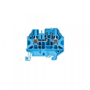 Клемма с размыкателем WT 4 TKM BL, Клемма с ножевым размыкателем, тип фиксации провода: винтовой, номинальное сечение: 4 мм кв., 24A, 500V, ширина: 6 мм, цвет: синий, тип монтажа: DIN35