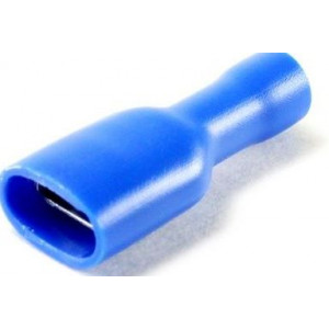 Розеточный ножевой наконечник FDFD1.25-250 BLUE, Кабельный наконечник, ножевой, медь, розетка,полностью в изоляции, сечение проводника 0,5 - 1,5 мм кв., ширина ножа 7.4 мм, изолированный, цвет: синий