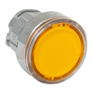 Исполнительный механизм кнопки XB4 желтый плоский возвратный без фиксации, с подсветкой IP65 EKF XB4BW-Y-65