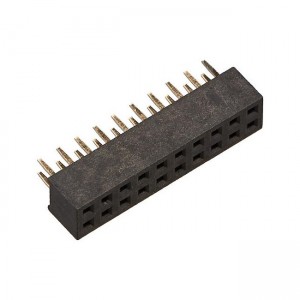 DS1026-05-2X10S8BV, Гнездо на плату 2x10 конт., шаг 2.00мм, высота 4.3мм, позолоч.