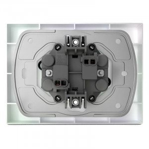 Розетка 2-м СП Pixel 16А IP20 без заземл. в сборе перламутр. TKE-PX-R2F-C04