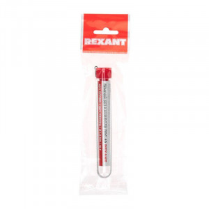 Припой ПОС-40   1.0мм  10гр. колба, Припой проволочный без канифоли REXANT (олово 40%, свинец 60%), колба