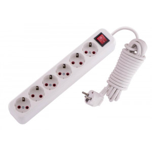 Удлинитель 6х5м с заземл. 16А IP20 Lila с выкл. 720-0605-602